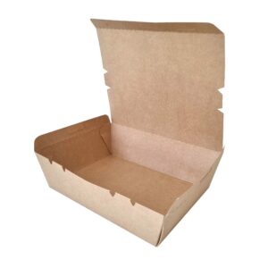 Hộp giấy Clamshell kraft paper box 900 ml